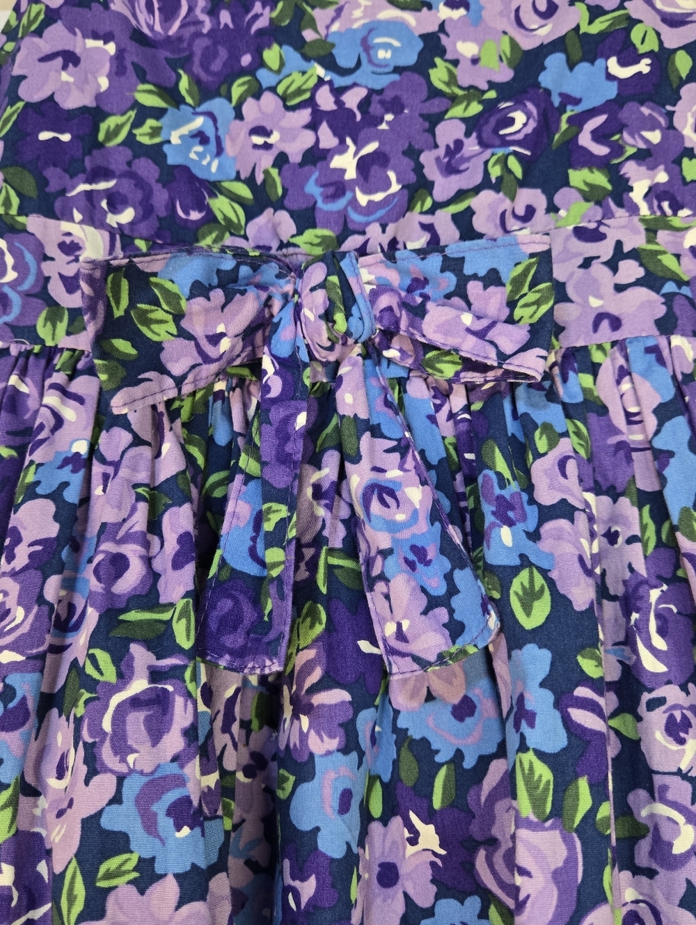 PLACE Girls Size 5 Purple Floral Sundress with Bow Detail & Zipper Back - Picture 4 of 8